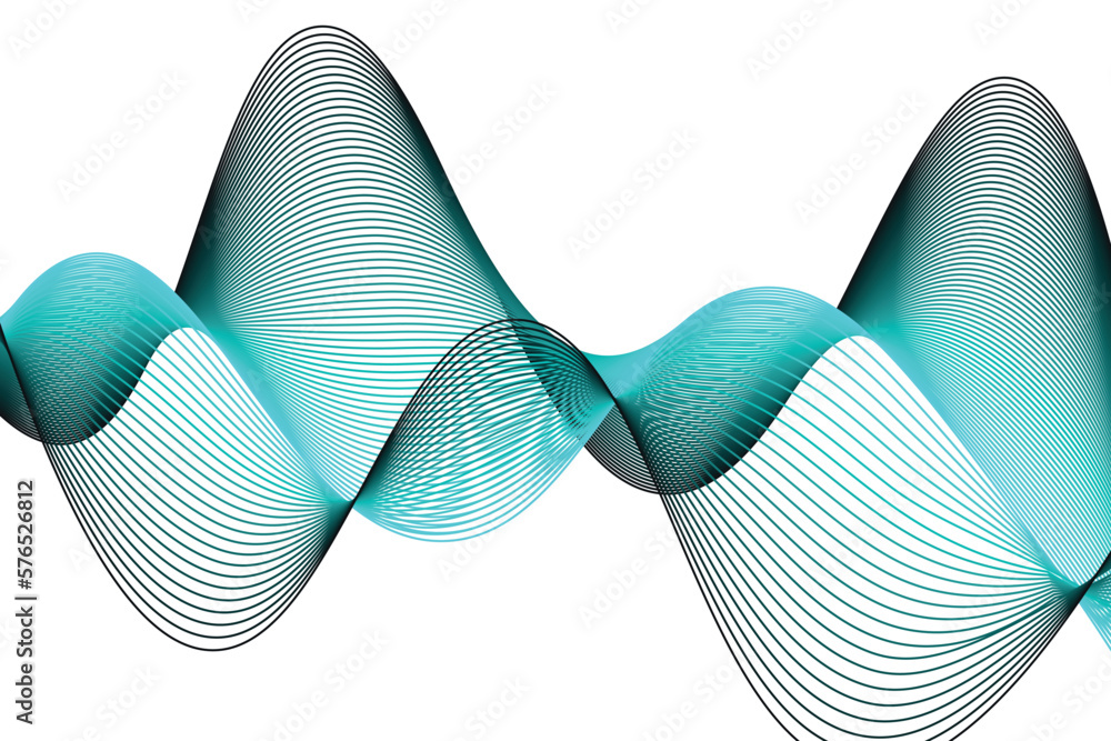 Poster blue light and black lines. wave abstract background, suitable for landing page and computer desktop