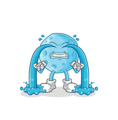 blue moon crying illustration. character vector