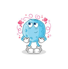 blue moon shy vector. cartoon character