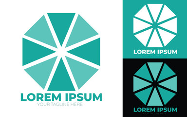 Association company turquoise logo template