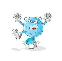 blue moon hiten by bowling cartoon. cartoon mascot vector