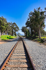 Obraz premium Sunset on the Carpinteria Bluffs and seal sanctuary