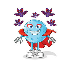 blue moon Dracula illustration. character vector