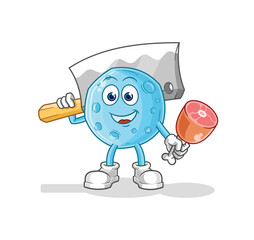blue moon Butcher illustration. character vector