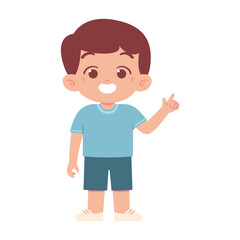 Little kid with pointing finger
