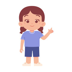 Little kid with pointing finger