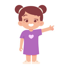 Little kid with pointing finger