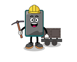 Obraz na płótnie Canvas Mascot Illustration of smartphone miner
