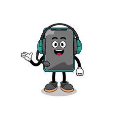 Mascot Illustration of smartphone as a customer services