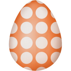 Watercolor orange egg. Easter egg illustration isolated on transparent background.