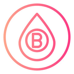 blood type b gradient icon
