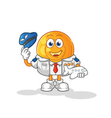 throat lozenges pilot mascot. cartoon vector