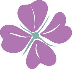 Purple blossom flower, vector.