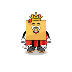 Mascot Illustration of sticky note king
