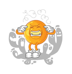 Obraz premium depressed throat lozenges character. cartoon vector