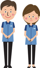 コンビニ店員　男女　おもてなし