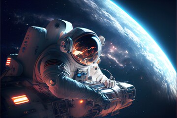 Fototapeta na wymiar World Astronaut Day April 12 realistic