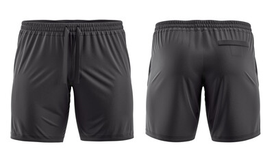 Shorts for Men's, Mockup template, Black