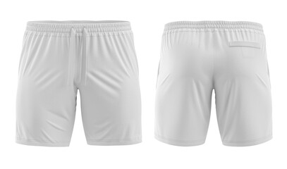 Shorts for Men's, Mockup template, White