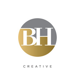 bh logo design vector icon luxury premium	