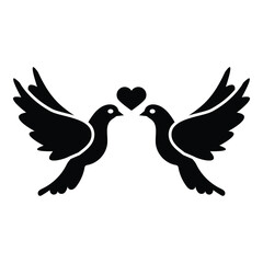 Dove icon silhouette clipart illustration vector template