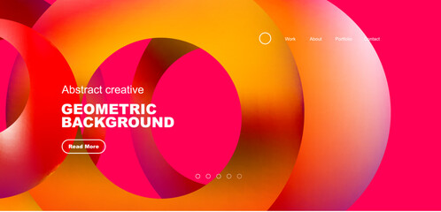 Round shapes, circles and rings composition. Business or technology design for wallpaper, banner, background, landing page, wall art, invitation, prints