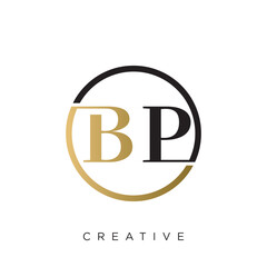 bp logo design vector icon luxury premium	