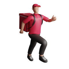 3d delivery. icon isolated on white background. 3d rendering illustration