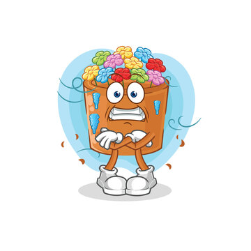 recommend clip art: flowers in pot cold illustration. character vector