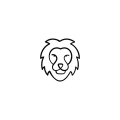 Lion Line Style Icon Design
