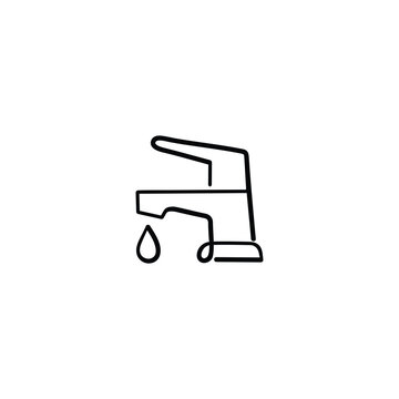 recommend clip art: Tap Water Line Style Icon Design