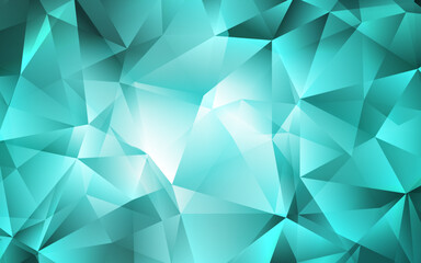 Light Green vector backdrop with lines, triangles.