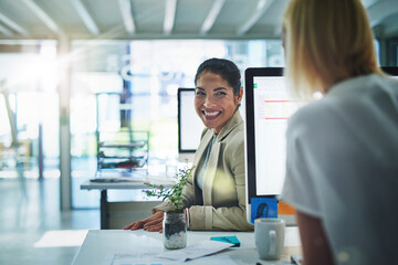 Success is the product of teamwork. Shot of corporate colleagues working together in their office.