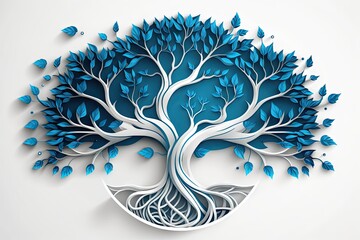 Blue tree of life - Generative AI
