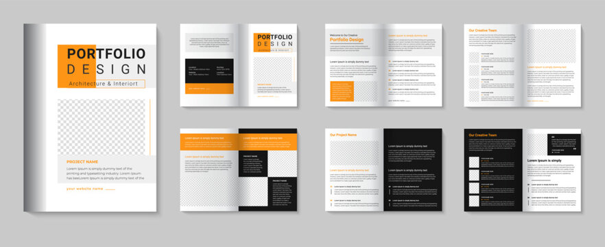Architecture portfolio template and Interior portfolio Presentation design