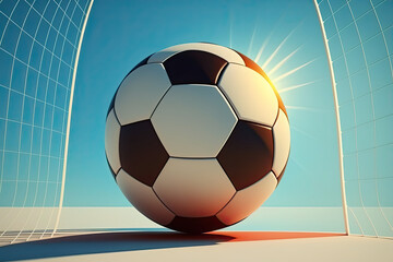 Naklejka premium Football images, AI Generative