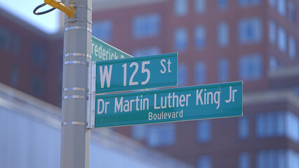 Dr Martin Luther King Jr Boulevard in Harlem - travel photography - 576540051