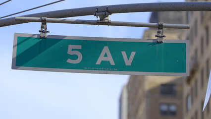 5th Avenue Street sign in New York - travel photography