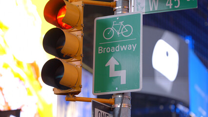 Street sign to Broadway in New York - travel photography