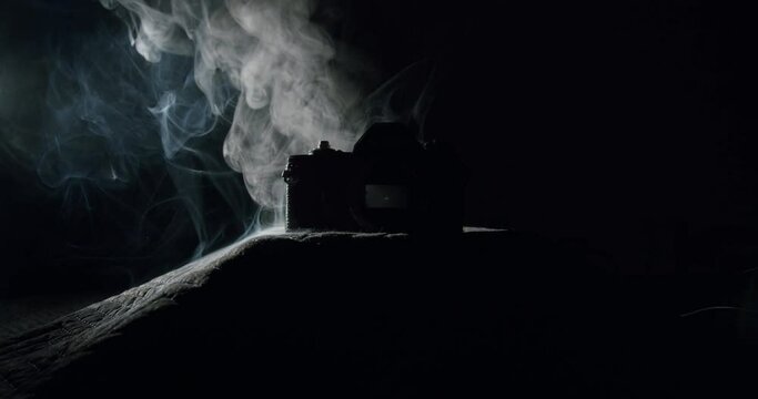 White smoke on a vintage reflex camera with no lens - 02