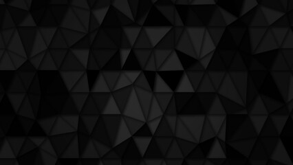 Black polygonal illustration background. Low poly style. Creative design template