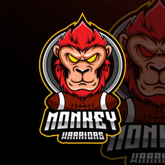 Monkey Warriors Rugby Animal Team Badge