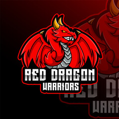 Red Dragon Animal Team Badge