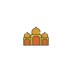 Muslim Building Icon Concept Isolated