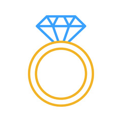 Ring diamond icon. sign for mobile concept and web design. vector illustration