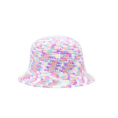 Crochet hat isolated on white