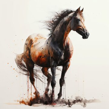 A horse art. Generative AI