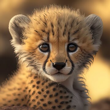 Portrait of a cheetah. Generative AI