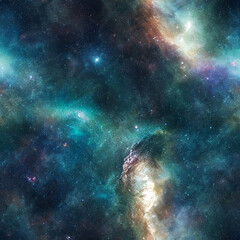 Fototapeta na wymiar Background Galaxy with stars blue nebula Generative AI illustration