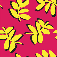 Tropical Leaf Seamless Pattern Design